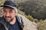 Me, with the Lerderderg Gorge behind me