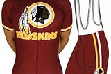 NFL Washington Redskins Short Sleeve Cycling Jersey Only / Redskins Shorts
