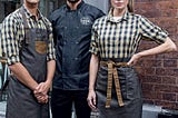 male and female waiters uniforms