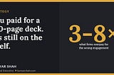 You paid for a 150-page deck. It’s still on the shelf.