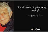 Why men don’t cry?