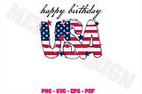 Happy 4th of July SVG, USA Flag PNG Graphic Crafts 1