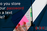 Do you store your password in a text file?