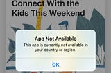 Install iPhone app not available in your country