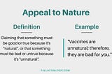 Appeal to Nature Fallacy