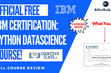 Allin1hub python free course from IBM get free certification course from great learning.