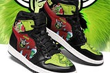 The Grinch Canberra Raiders Nrl Air Team Custom Eachstep Shoes Sport Sneakers Air Jordan High…