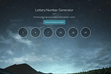 JavaScript Lottery Number Generator
