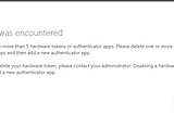 The error user gets while registering for Azure AD MFA.
