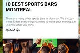 10 Best Sports Bars Montreal