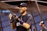 Derek Jeter warming up at Tropicana Field