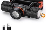 EverBrite Rechargeable Headlamp, 1000 Lumen LED Rechargeable Headlight with 5 Light Modes, Magnetic Base and Adjustable Headstrap,Perfect for Camping, Hiking, Caving, Fishing