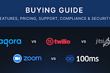 Buying Guide: Agora, Twilio, Jitsi (JaaS), Zoom & 100ms | Blog 100mslive