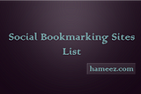 Social Bookmarking Sites List