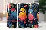 Cute Pattern 20oz Skinny Tumbler Wrap Graphic Crafts