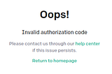 How to Fix “Invalid Authorization Code” Error in ChatGPT