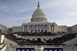 A picture of the inauguration of president Barack Obama.
