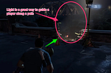 Light is a great way to guide a player along a path as shown here in the game The Last of Us.