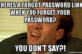 Forgot password service on node?