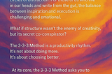 The 3–3–3 Rhythm Method for Writers
