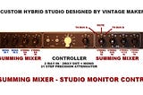 summing mixer rotary monitor controller hybrid studio mixing