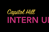 Capitol Hill Intern Update (October 25, 2021)