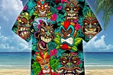 Products Aloha Tiki Floral Hawaiian Shirts For Men & For Women | Wt1717