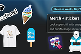 New: Merch store and sticker pack