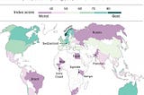 Map: The best (and worst) countries to live in if you’re under 25