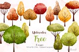 Watercolor Tree Clipart