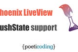 Phoenix LiveView — Change the URL without refreshing the page