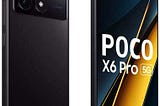 Poco X6 Pro displayed with front and back display in Spectre Black colour.