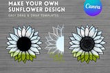 Sunflowers Canva Frames Free