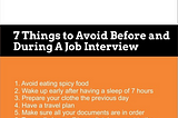job interview basics