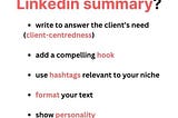 What constitutes the best Linkedin summary