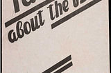 Front page of promotional leaflet for the ‘Moscow Daily News’ reading ‘Facts about the USSR’.