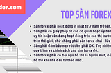 Top sàn forex 20211