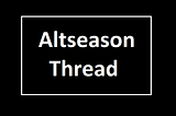 Who’s ready for an insane #altseason?