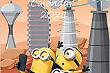 Download In *%PDF Minions calendar 2021: Minions wall calendar 2021 with glossy cover and galaxy…