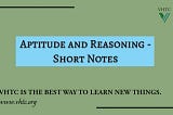 Aptitude and Reasoning - Essential Skills for Success