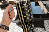 Louis Vuitton Gold Stanley Tumbler Cup With Handle