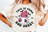 This is Some Boo Sheet Pink Halloween Free