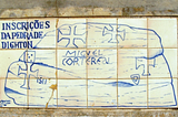 Tiled image of Dighton Rock at the Museu da Marinha in Lisbon. Photo from Wikimedia Commons.