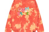 TommyInnit Sweatshirts — Orange Tie-Dye Printed Pullover Sweatshirt