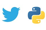 Twitter logo and Python Logo