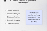 Qualitative data analysis methods