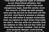 Practical Atheism