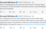 Microsoft Outlook Outage on 6th February EX512238