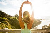 Woman absorbing vitamin D, the all-star for whole-body health