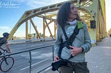 Therese Iknoian Shooting From The Hip On The Tower Bridge In Sac